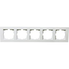 Ormey Beşli Beyaz Priz Çerçevesi