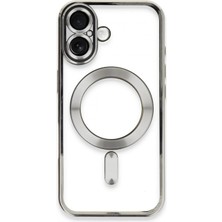 Pileli Store Pilelistore   iPhone 16 Kılıf Kross Magneticsafe Kapak - Gümüş
