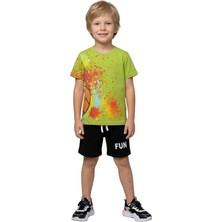 Crassi Erkek Çocuk Şortlu Takım Baskılı