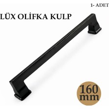 Badem10 Lüx Olifka Mat Siyah Çekmece Kulp 160 mm Dolap Kapak Kulpu Modern Şık Tasarım Dayanıklı