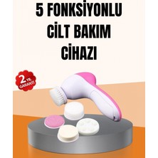 Pileli Store Pilelistore  Derin Temizleme ve Masaj Için 5 Başlıklı Yüz Cilt Bakım Aleti