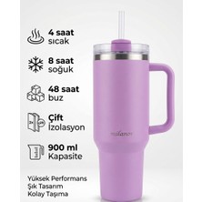 Milanor 900 ml Pipetli Termos Mug - Pembe