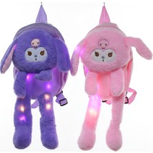 Ttt Peluş Işıklı Oynar Kulaklı Kuromi Sırt Çantası
