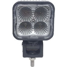 Serdar Plastik Serko 4 LED Sq 100MM LED Çalışma Lambası Kare Düz Cam 0001.3716.000