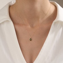 Gold Marley Solo Drop Kolye – 14 Ayar Altın