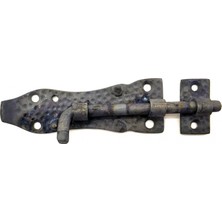 Eco Lounge Antika Tarz Dekoratif Pirinç Dövme Kapı Sürgüsü - 7cm, Oksit