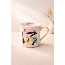 Yzhome Acar Porselen Lüks Kahve Meşrubat Çay Bardağı Bardak Kupa 220ML