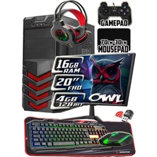 Warbox Owl 16GB Ram X5650 Işlemci 256GB SSD 250GB HDD R7 240-4GB E.kartı 20" Monitör Gaming Takım Bilgisayar