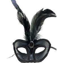 Ttt Rugan Kaplama Kırmızı Tüylü Parti Maskesi