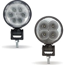 Serdar Plastik Serko 4 LED Cr 120MM LED Çalışma Lambası Yuvarlak Düz Cam 0001.3718.000
