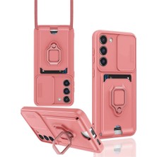 Beei Galaxy S23 Plus Kılıf Zuma Kartvizitli Yüzüklü - Pembe