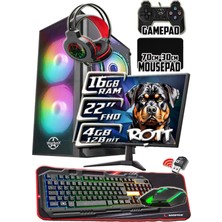 Warbox Rott 16GB Ram X5650 Işlemci 256GB SSD R7 240-4GB E.kartı 22" Monitör Gaming Takım Bilgisayar