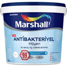 Marshall Antibakteriyel Hijyen Yarı Mat Boya Beyaz 2,5l