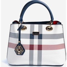 Silver & Polo Silver Polo  Kadın  SP1272-MK3 Sılver Polo El Çantası Beyaz-Lacivert