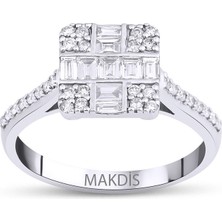 Makdis Pırlanta 0.55 Karat Baget Pırlanta Yüzük