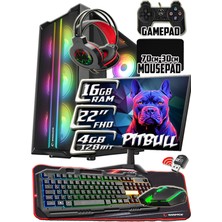 Warbox Pitbull X5650 Işlemci 16GB Ram 256GB SSD R7 240-4GB E.kartı 22" Monitör Gaming Takım Bilgisayar