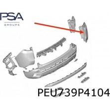 TŞT Peugeot  3008  2017-2020  Arka Tampon Sağ (Tw) (Oem NO:1618040780)