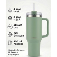 Milanor 900 ml Pipetli Termos Mug - Mint Yeşil