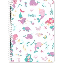 Keskin Color Keskin 16,5*22,5 Çizgili Pp Kapak Deniz Kızı Spiralli Defter - No:04