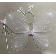 İlk El Grup Ieg™ Beyaz Renk Kelebek Kanadı Tacı ve Sopası