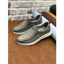 Deri Tarz Birkan Hakiki Nubuk Deri Ortopedik Hafif Rahat Yumuşak Lastikli Erkek Ayakkabı