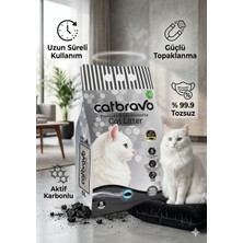 Catbravo 5 Lt Aktif Karbonlu Doğal Beyaz Bentonite Kedi Kumu
