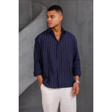 Çizgili Oversıze Gömlek