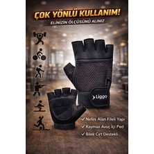 Liggo Hyper Bilek Cırtlı Ağırlık Eldiveni Fitness Eldiveni Bisiklet Eldiveni Sporcu Eldiveni