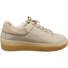 Taşçı Ayakkabı Kadın Ortopedik Hakiki Deri Bağcıklı Günlük Sneaker Ayakkabı Palmiye 1423Z