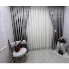 Nivemes Home Nivemeshome Simla Gold Işıltılı 1/3 Pileli Tül Perde Apm