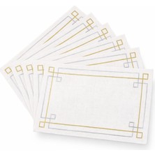 MKY Home Tekstil Mky Home Gold & Silver Nakışlı Amerikan Servis 6’lı Set – Şık Masa Sunumu
