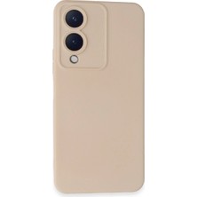 Beei Vivo Y17S Kılıf Nano Içi Kadife  - Pudra