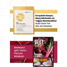 Dermal 3 Katmanlı Gold Göz Maske ve Besleyici, Canlandırıcı, Pamuk Pancar Maske Seti