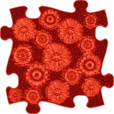 Muffik Çayır Tek Mat · 29,80X29,80 cm · Kırmızı | Sert Ortopedik & Duyusal Oyun ve Aktivite Matı