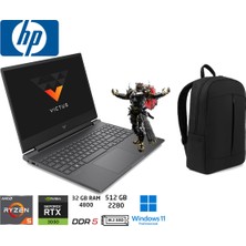 Hp victus Amd Ryzen 5-8645HS 32GB 512GB RTX3050 6gb W11 Pro 15.6" Fhd IPS 144Hz Gaming B9KM2EA Duddi Çanta