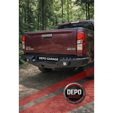 Depo Garage Isuzu D-Max Tam Uyumlu Lazer Kesim Metal Arka Tampon