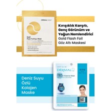 Dermal 3 Katmanlı Gold Göz Maskesi ve Arındırıcı ve Pürüzsüzleştirixci Aqua Maske Seti