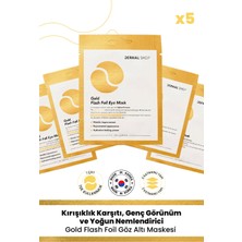 Dermal 3 Katmanlı Altın Gold Flash Foil Göz Altı Torbalarına Karşı Kağıt Göz Maskesi 4 gr 5 Adet