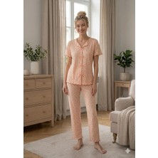 Pemilo Kadın 01907 Kısa Kol Kaşkorse Pijama Takımı