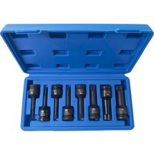 Nt Tools NTZSETU12M 1/2 Oniki Köşe Xzn Spline Üç Kare Uzun Lokma Takımı 8 Parça