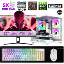 Xaser Live X40 Ryzen 5 7500F 16GB Ddr5 Ram 1tb M.2 Nvme SSD 8gb RTX5060 27" 240Hz Masaüstü Oyuncu Bilgisayarı