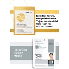 3 Katmanlı Gold Göz Maskesi ve Sıkılaştırıcı, Aydınlatıcı, Yumuşatıcı Platinum Kolajen Maske Seti