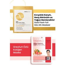 3 Katmanlı Gold Göz Maskesi ve Aydınlatıcı ve Canlandırıcı Bal Greyfurt Kolajen Özlü Maske Seti