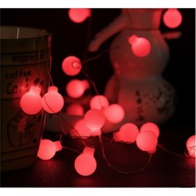 Popüler Sepet 5m 28 LED Kırmızı Işık Şeffaf Kablo Fişli Eklemeli