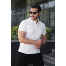 Modi Green Erkek Günlük Stil Kısa Kollu Yakalı Tişört