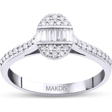 Makdis Pırlanta 0.30 Karat Baget Pırlanta Yüzük
