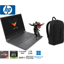Hp victus Amd Ryzen 5-8645HS 16GB 1tb RTX3050 6gb W11 Pro 15.6" Fhd IPS 144Hz Gaming B9KM2EA Duddi Çanta
