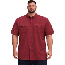 Battal Moda Battalmoda Erkek Büyük Beden Çift Cepli Kısa Kollu Gömlek 3xl-4xl-5xl-6xl-7xl-8xl