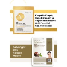 Dermal 3 Katmanlı Gold Göz Maskesi ve Yenileyici, Besleyici ve Nemlendirici Salyangoz Özlü Kollajen Maske Seti