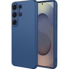 Case World Samsung Galaxy S26 Ultra ile Uyumlu Kapak Kamera Korumalı Içi Kadife Lansman Silikon Kılıf - Lacivert